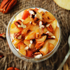 Brown rice apple pie breakfast bowl