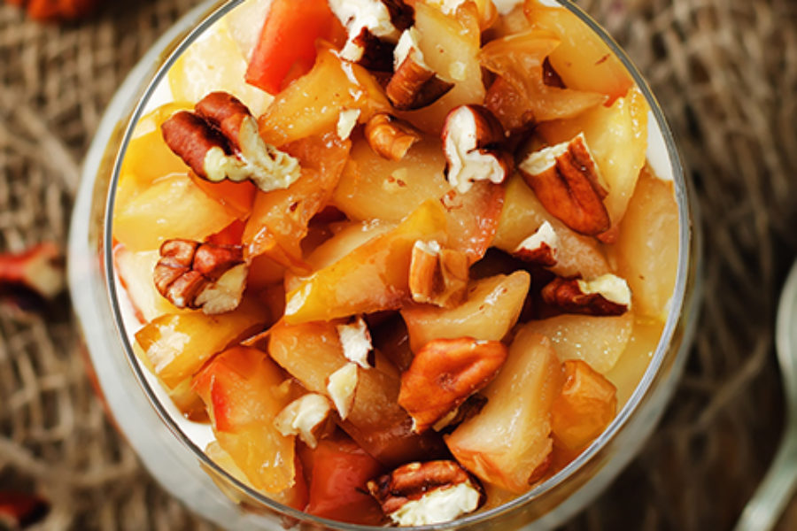 Brown rice apple pie breakfast bowl