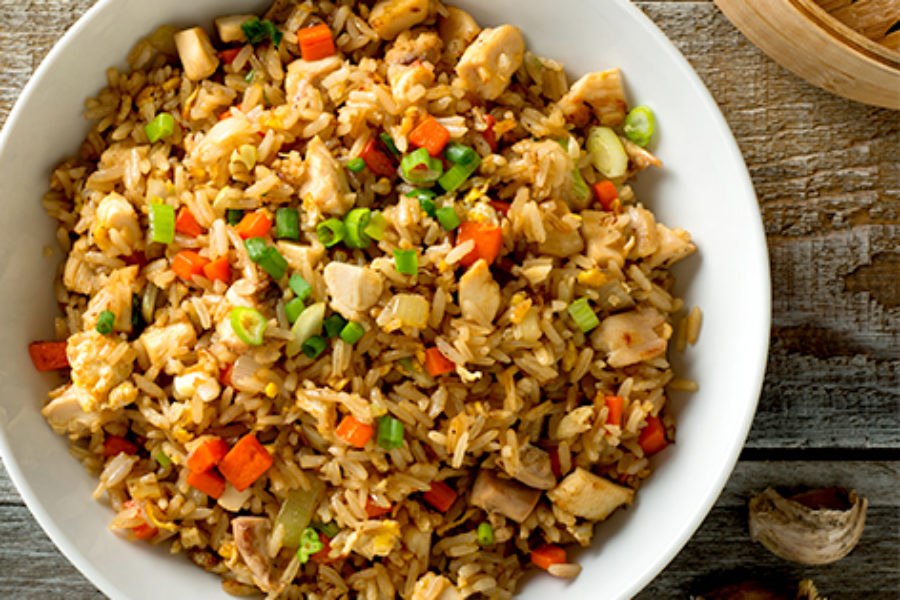 Veggie fried Sona Masuri Brown Rice