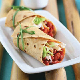 Chatpata Rajma Wrap