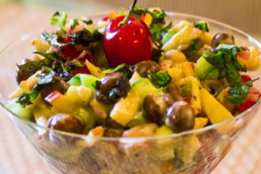 Kala Chana Fruit Salad