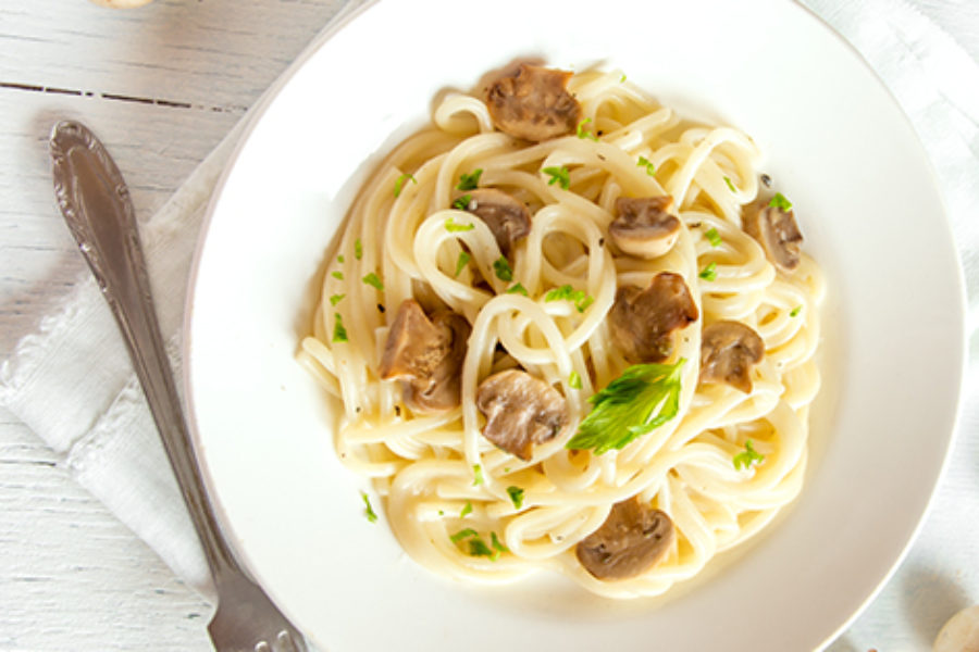 Creamy mushroom pasta vegan ( Coconut Milk Pasta Sauce)
