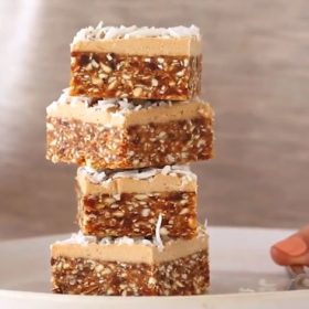 Lemon, Coconut & Apricot Fudge Slice